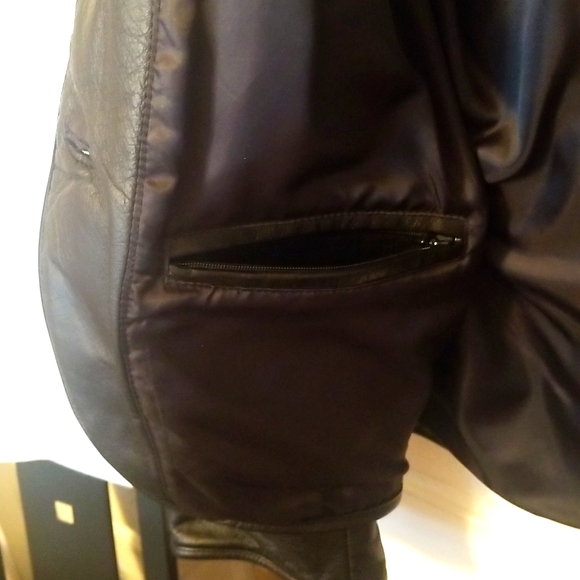 ❤🤎 Maxima by Wilson Genuine Leather Vintage Black Hooded  Jacket - S - Picture 6 of 11